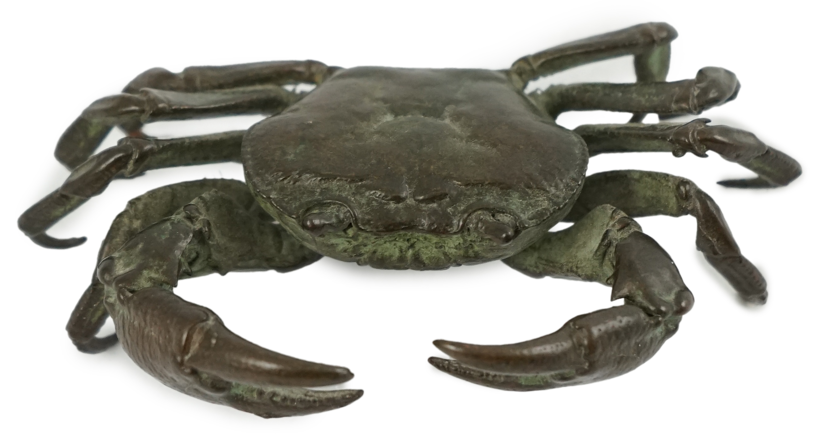 A Japanese bronze model of a crab, early 20th century